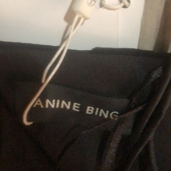 Anine Bing Leanne black maxi dress zebra burnout velvet texture size L NWT - Picture 5 of 11